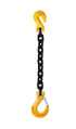 Grade 80 Chain Sling with Clevis Grab & Sling Hooks - SGS Single Leg Lifting Chain