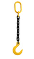 Grade 80 Chain Sling with Oblong Master link & Foundry Hook SOF Single leg chain