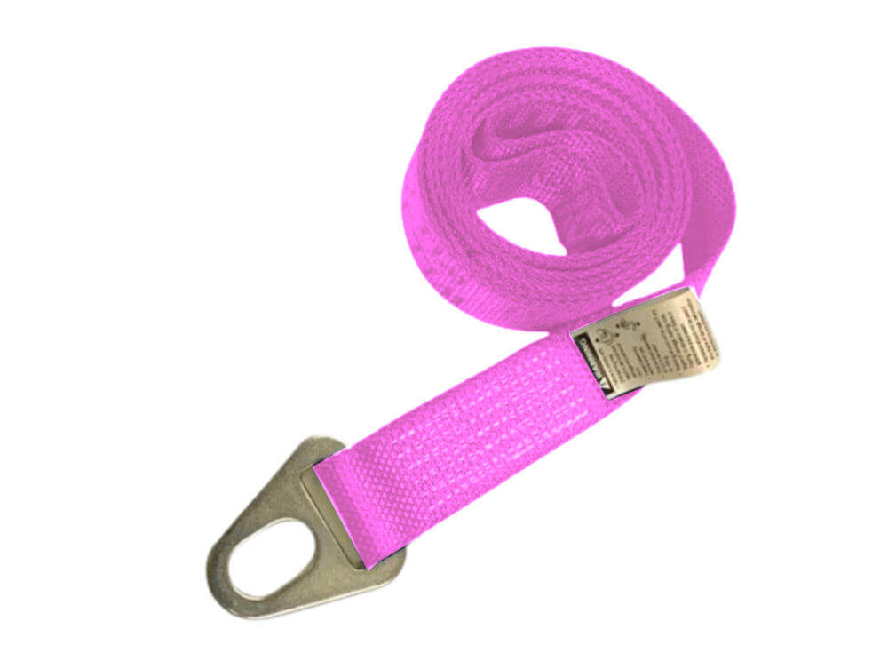 PINK Wheel Lift Strap w/Grab Plate Keyhole Hook - Diamond Weave