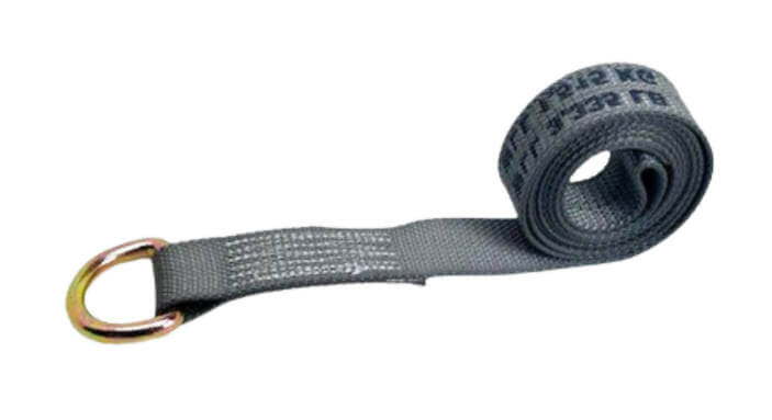 Diamond Weave gray wheel lift tie-downs for securing a vehicle during transport