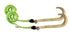 15" J-Hook w/ 8' tie-down Strap 2-PACK High Visibility Green
