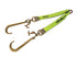 V-Bridle Strap with 15" J-Hooks Mini J&T Hooks All-Grip® in hi-Viz green for better visibility