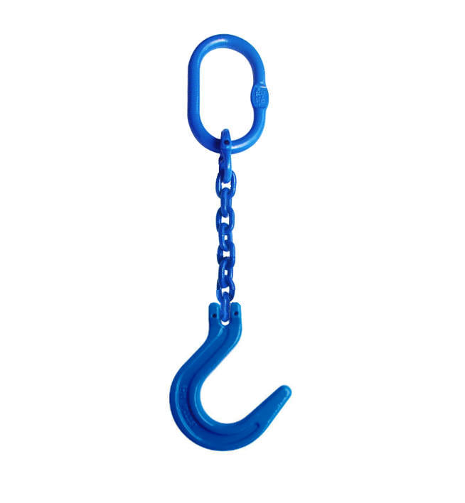 Foundry Chain Grade 100 SOF Chain Sling with Oblong & Foundry Hook Single Leg ...