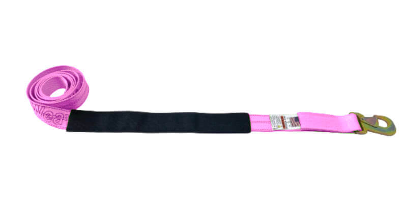 Pink Dynamic Flat Snap Hook with Sleeve - Diamond Weave