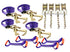 8-Point Tie Down Diamond Weave PURPLE with Cluster RTJ Straps