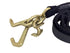 10' Black Tie Down Strap with RTJ Cluster Hooks Diamond Weave