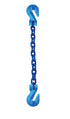 Single Leg Grade 100 Alloy Chain Slings with Cradle Grab Hooks each end.   