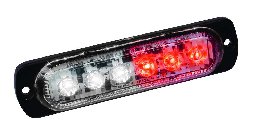 White Red LED Ultra Thin Low Profile Strobes with 19 Flash Patterns