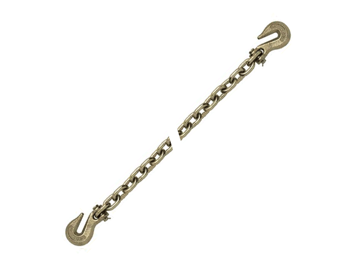 1/2" Grade 70 transport tie down binder chains with grab hooks each end.s each end.