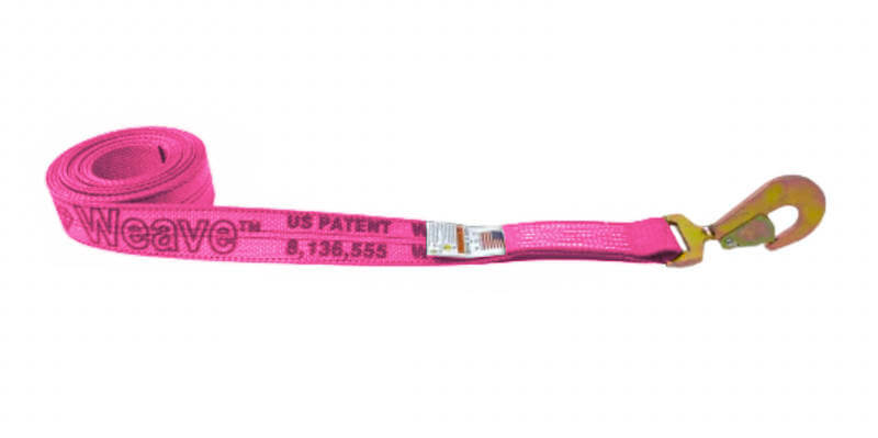 Pink Twisted Snap Hook Towing Tie-Down Strap