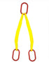 1" Double Leg Polyester Web Bridle Lifting Sling 2-Ply with Master Links