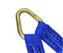 Diamond Weave Blue webbing V-bridle straps used for towing transportation car carrier needs