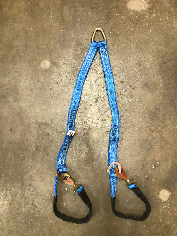 Axle V-Bridle Strap 4' BLUE Webbing available at Baremotion