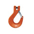 GRade 100 Clevis Sling Hook Typically used for overhead lifting applications, these clevis sling hooks come with an improved cast latch.  Powdered coated and 100% proof tested.