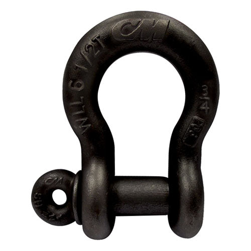 CM Theatrical Screw Pin Anchor Shackles.  Black color shackles