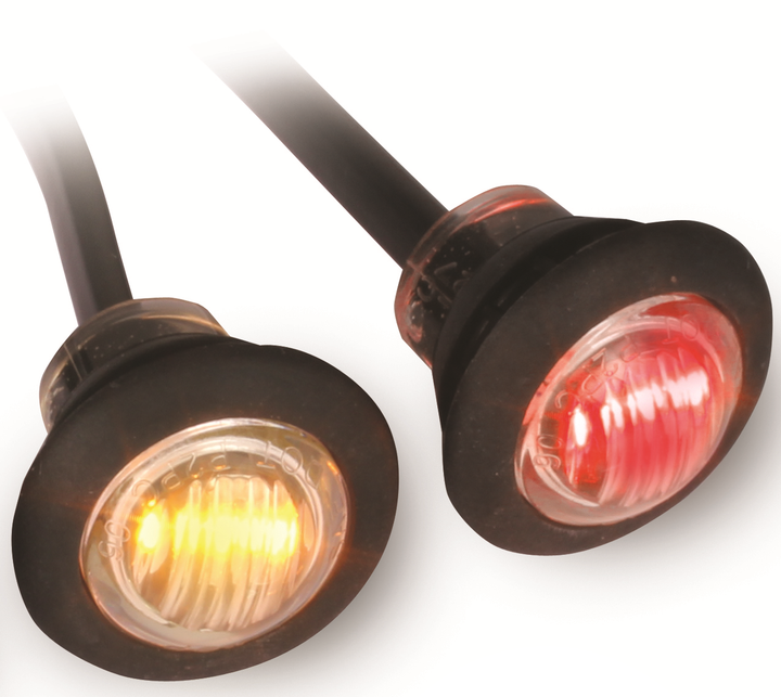 3/4" LED Marker Lights with Clear Lens, 10PACK Baremotion