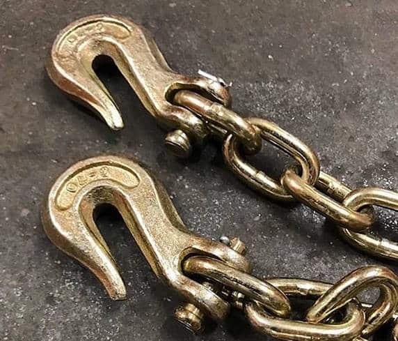 1/2" Grade 70 Transport Binder Chains with Grab Hooks