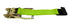 2" Fixed End Ratchet with Flat Hook - Hi-Vis Green Diamond Weave available at Baremotion