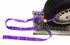 Easy to use wheel lift strap with a tapered thin loop to easily slide through the wheel!  Purple Diamond Weave tie-down