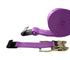 2" Purple Diamond Weave Ratchet Straps with Flat Hook available at Baremotion.com