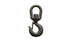 7 Ton Alloy Swivel Hoist Hook with latch, made of quenched, forged alloy steel. 