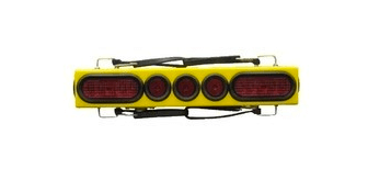 25" Wired LED Light Bar with Round and Oval lights, as well as side markers.