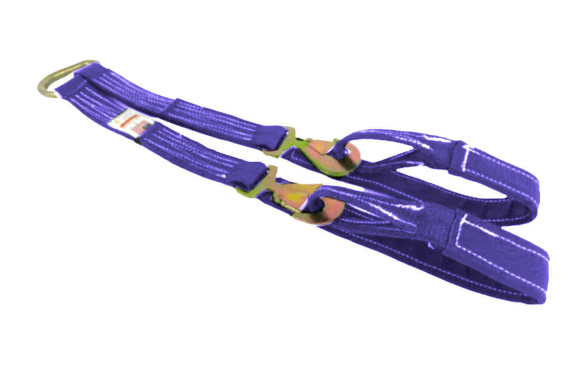Purple Diamond Weave Low Profile V-Strap w/Loops & Cordura Sleeve