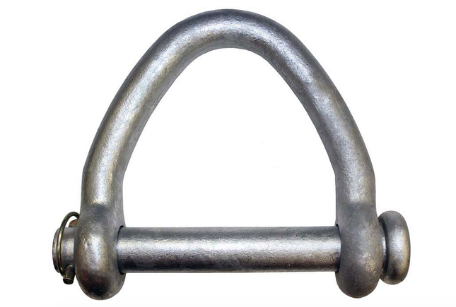Web Sling Shackles, Round Pin Hot Dip Galvanized, are a fast and easy way to connect your web shackle to the eyes of the recovery straps.  Also known as 'Recovery Strap Shackles'